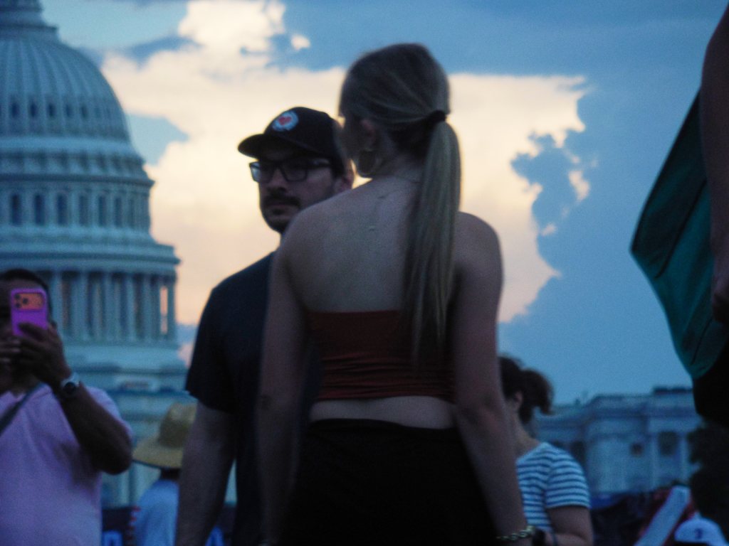 Storm cloud behind the U.S. Capitol
